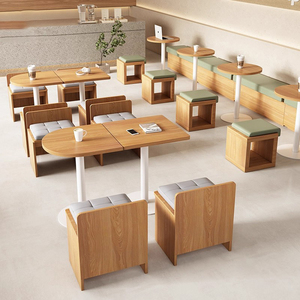 Conjunto de Sofás de <span class=keywords><strong>Esquina</strong></span> para Cafetería o Bar con Diseño de Paneles de Madera Personalizados y Tapicería de Cuero para Restaurantes, Hoteles y Cafeterías - Product Image 3