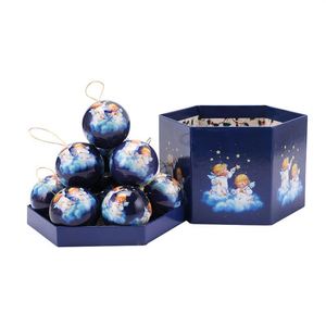 Meilleures ventes - Décorations suspendues en mousse en forme de boule imprimées avec des anges - Modèle 75 178 pour arbre de Noël - 14 pièces par boîte - Product Image 1