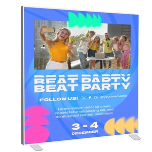 Caja de Luz de Tela Retroiluminada por LED con Marco de Aluminio de 10 pies Personalizada, Fondo de Exhibición Portátil para Ferias Comerciales con Maletín con Ruedas - Product Image 1