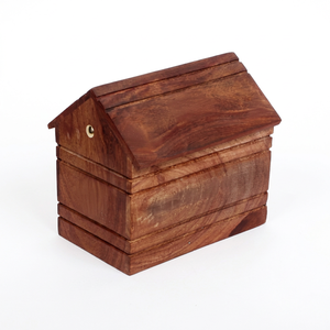 Bijou coffre au trésor Vintage tirelire bois coffre au trésor rustique petite banque à monnaie en bois décoratif tirelire économiseur d'argent - Product Image 1