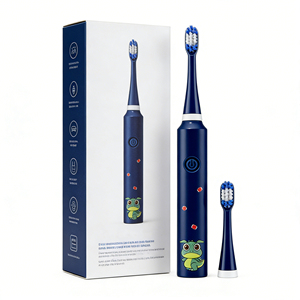 Brosse à <span class=keywords><strong>dents</strong></span> électrique pour enfants, nettoyeur sonique à 6 modes, fonctionne avec des piles AA, design étanche IPX7, rappel <span class=keywords><strong>de</strong></span> 30 secondes, kit <span class=keywords><strong>de</strong></span> 2 têtes <span class=keywords><strong>de</strong></span> brosse - Product Image 1