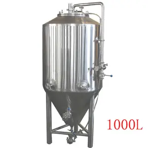 1000L Stainless Steel Conical Glycol Chiller Fermenter Equipment Craft Beer Home Brewing