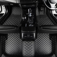 Vente en gros de tapis de voiture de luxe universels tapis de sol pour les pieds, tapis en cuir personnalisé imperméable spécifique au véhicule pour 5 sièges Auto