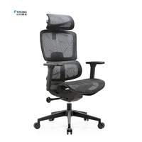Chaises de bureau de conférence en maille, ergonomiques, pivotantes, à dossier haut