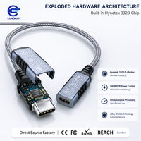 Produsen OEM/ODM LUNGKAY Kabel USB 4 Tipe C Male ke C Female 40Gbps 240W Industri Definisi Tinggi untuk Industri, Perdagangan