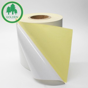 Rouleau de papier autocollant enduit 120 g/m² à forte adhérence, papier autocollant pour étiquettes d'expédition - Product Image 3