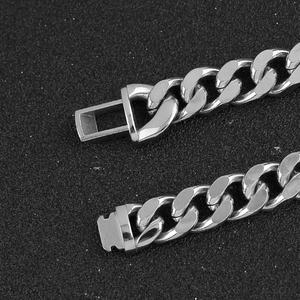 Cadena de Eslabones Cubanos de Acero Inoxidable Resistente para Hombre y Mujer, Diseños Personalizados al por Mayor, Cadena Hip Hop para Hombre - Product Image 5