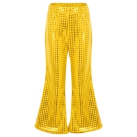 100-160 Dancewear Costume de danse élégant paillettes évasées enfants garçons filles scène danse porter Performance pantalon