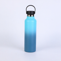 Botol Termos Vakum Isolasi Stainless Steel 304 dengan Pegangan, Logo Dapat Disesuaikan untuk Olahraga dan Aktivitas Luar Ruangan