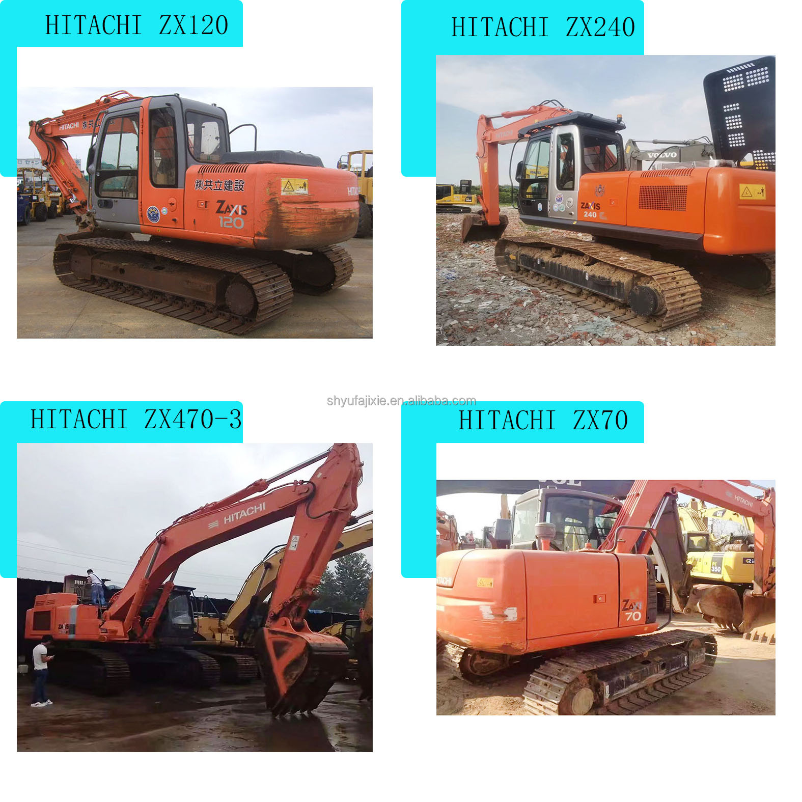 5 Ton Japan Excavator Used Hitachi ZX50u Excavator in Low