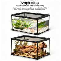 Terrarium en verre pour reptiles, vivarium, boîte d'élevage, verre ultra-transparent, écologique, durable, pour crabe ermite, gecko, lézard, serpent