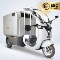 Tricycle électrique EEC E-Mark, fourgon frigorifique, conteneur de livraison de marchandises congelées, chaîne du froid, capacité 1000L
