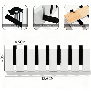 Houselin Đàn Piano Phong Cách Trang Trí Nội Thất Nghiêng Áo Móc Treo Tường Gắn Rắn Gỗ Áo Tổ Chức Giá - Product Image 6