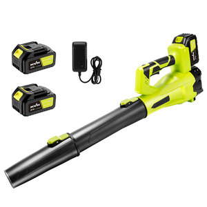 Souffleur à feuilles sans fil 6 vitesses, outil de jardinage et de bricolage pour patio, 2 tubes, alimenté par batterie, 500W, 130 mph, pour pelouse et nettoyage des feuilles - Product Image 1