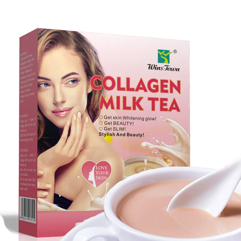 Thé au lait blanchissant naturel Supplémentation en collagène blanchissant la peau délicieuse et saine pour les femmes