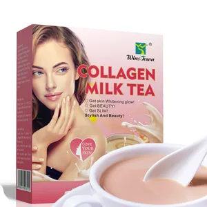 Chá natural do leite do alvejante Pele deliciosa e saudável Suplementação do colagénio do alvejante para mulheres
