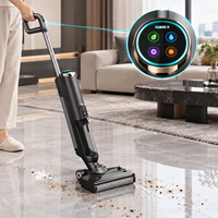 Nettoyeur de sols sans fil léger pour escaliers et plusieurs pièces, aspirateur et serpillière humide/sèche avec 30 minutes d'autonomie et conception facile à manier
