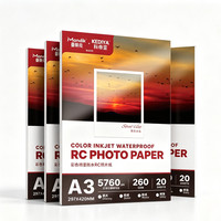 Papier photo RC imperméable A3 297x420mm, surface brillante et mate soyeuse, feuilles photo jet d'encre pour impression grand format d'art et d'affiches