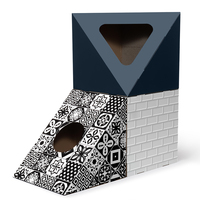 Maison pour chat en carton modulaire DIY, griffoir multifonctionnel, meubles pour chat en papier ondulé, tunnel de jeu pour chats d'intérieur