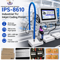 Imprimante TIJ haute vitesse IPS-8610, 25,4 mm, machine de codage à jet d'encre thermique industrielle en ligne, imprimante de codes QR pour ligne de production
