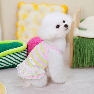 Robe à rayures pour animaux de compagnie pour petits chiens et chats-Style princesse pour poméraniens, bichons et ours en peluche - Product Image 3