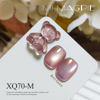 MIMAGPIE – Kit de vernis à ongles gel vegan effet œil de chat, 10 couleurs nude, sans HEMA, rose naturel, neutre, scintillant, velours, magnétique