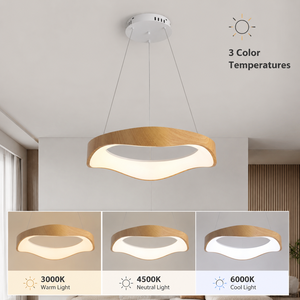 โคมไฟโลหะ LED แบบโมเดิร์น ปรับแสงได้ 3 สี พร้อมรีโมท สำหรับห้องรับประทานอาหาร ห้องนั่งเล่น ห้องครัว เกาะกลางห้องครัว ตกแต่งบ้าน - Product Image 3