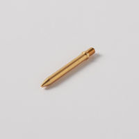 Goupille de positionnement de précision en laiton sur mesure, usinée CNC, avec filetage extérieur, épaule et pointe conique, pour quincaillerie de gabarits et de dispositifs d'automatisation