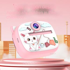 Caméra vidéo numérique à résolution 1080p pour enfants Portable Mini One-Shot <span class=keywords><strong>Photo</strong></span> instantanée Style dessin animé transfrontalier CMOS MicroSD - Product Image 2