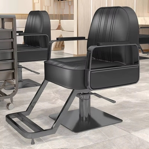 Silla de Peluquería de Acero Inoxidable en Oferta, Silla de Estilismo de Cuero Sintético para Salón de Belleza, Muebles para Barbería - Product Image 3