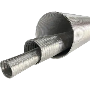 Conduit en aluminium semi rigide flexible, conduits d'air non isolés légers de la CAHT