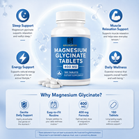 Comprimés de glycinate de magnésium KUNYON, complément minéral à absorption élevée, soutien quotidien pour la santé des adultes