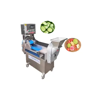 Sebze ve meyve kesme makinesi patates dilimleme/Dicing/parçalama makinesi satılık çift kafa havuç kesici