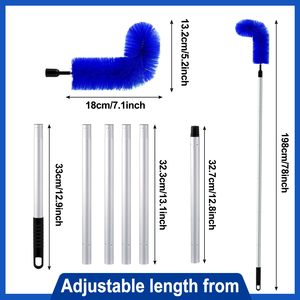Outil de brosse de nettoyage de gouttière de toit rétractable Brosses de nettoyage de gouttière de conception incurvée - Product Image 5