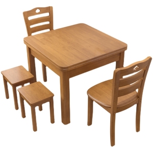 Muebles de Comedor al por Mayor de Fábrica, Juego de Mesa de Comedor Cuadrada de Madera Maciza Resistente para 4 Personas, Mesa de Comedor de Madera para Apartamento - Product Image 4