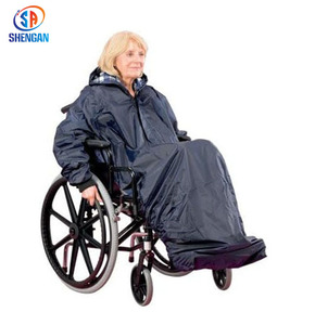 Hooded Waterproof <strong>Wheelchair</strong> <strong>Poncho</strong> Tear Resistant Rain Protection Cape Over Knee Coverage <strong>Wheelchair</strong> Rain Coat Cover Raincoat - Product Image 1