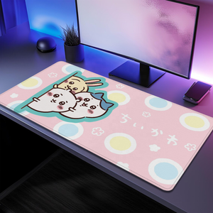 C-Chiikawa Alfombrilla <span class=keywords><strong>de</strong></span> ratón grande Gaming Pc Gabinete Juegos Mousepad Anime Gamer Teclado Escritorio Mat Escritorios Alfombrillas Anime Derivado - Product Image 5