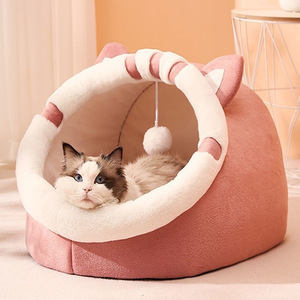 <span class=keywords><strong>Cama</strong></span> para Gatos y <span class=keywords><strong>Perros</strong></span> Grandes, Medianos y Pequeños; Cueva para Gatos; <span class=keywords><strong>Cama</strong></span> para Mascotas de Tela Teddy Cálida para Invierno y Todas las Estaciones, Lavable y Ecológica, Embalaje en Cartón - Product Image 4