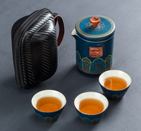 Coffret à thé vert haut de gamme, tasse rapide en céramique, service à thé Kung Fu, coffret de voyage