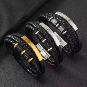 Pulseras Hombre Dia Del Padre YELUWA Pulsera De Cuero Trenzado Le Meilleur Papa, Regalo Del Día Del Padre Para Papá Con Caja Y Tarjeta, Regalo De Cumpleaños, Pulsera Para Hombre Con Texto