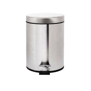 Poubelle ronde en métal Maxfree, poubelle en acier inoxydable avec couvercle et pédale, poubelles pour la cuisine, le rangement à domicile - Product Image 6