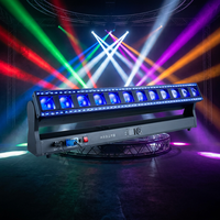 Barra de Luz LED RGBW de 12x40W 600W con Anillo Halo de 270° °   Sistema DMX512 Inclinable de 14/58 Canales, AC90-240V, para Escenarios, Discotecas, Conciertos y Bodas