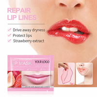 Masker Bibir Tidur Kolagen Kristal Pink Gel Pelembap Blueberry Gaya Korea Grosir