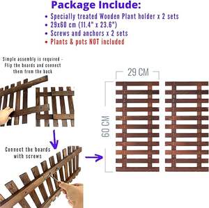 Maceta para colgar en la pared interior personalizada con soporte de <span class=keywords><strong>escalera</strong></span> de madera para almacenamiento y exhibición - Product Image 2