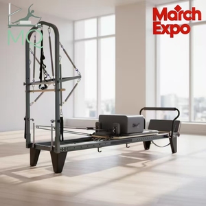 Machine de Pilates <span class=keywords><strong>Reformer</strong></span> de studio professionnelle en aluminium noir de haute qualité, appareil de fitness commercial à corps équilibré - Product Image 2