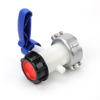 Válvula de Mariposa IBC de 2 Pulgadas E62-1 E75-1 con Collar de Aluminio PP Manual DN40 DN50 para Químicos, Petróleo, Gas e Industria