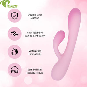 Doppelschichtiger Silikon-Gel-Stimulator G-Punkt <span class=keywords><strong>Mini</strong></span>-Vibrator Massagegerät Klitoris-Stimulator Weibliches Masturbationsspielzeug USB-Aufladbar - Product Image 6