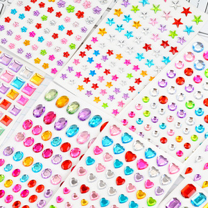 Pegatinas de Acrílico con Flores, Gemas y Diamantes de Imitación, Autoadhesivas, Brillantes, para Manualidades, <span class=keywords><strong>Uñas</strong></span>, Cuerpo, Maquillaje y Festivales - Product Image 3