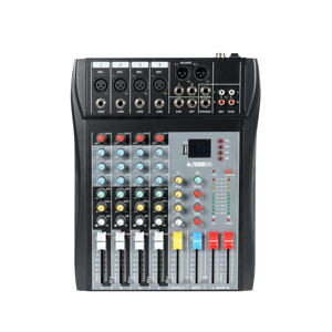 Mixer Audio Professionale a 4 Canali in Metallo con Certificato CE, Console DJ, Amplificatore 100W e Lettore Musicale - Product Image 1