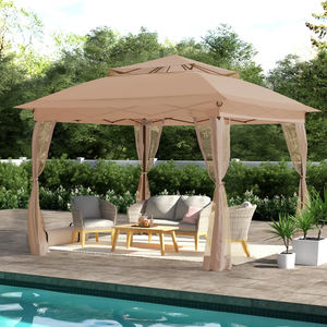 Tentes d'événement Offre Spéciale Gazebos <span class=keywords><strong>de</strong></span> patio Double Top <span class=keywords><strong>3x4</strong></span> m <span class=keywords><strong>Abri</strong></span> d'auvent <span class=keywords><strong>de</strong></span> gazebo <span class=keywords><strong>de</strong></span> patio avec parois latérales <span class=keywords><strong>de</strong></span> filet pour la fête <span class=keywords><strong>de</strong></span> pelouses d'arrière-cour - Product Image 4